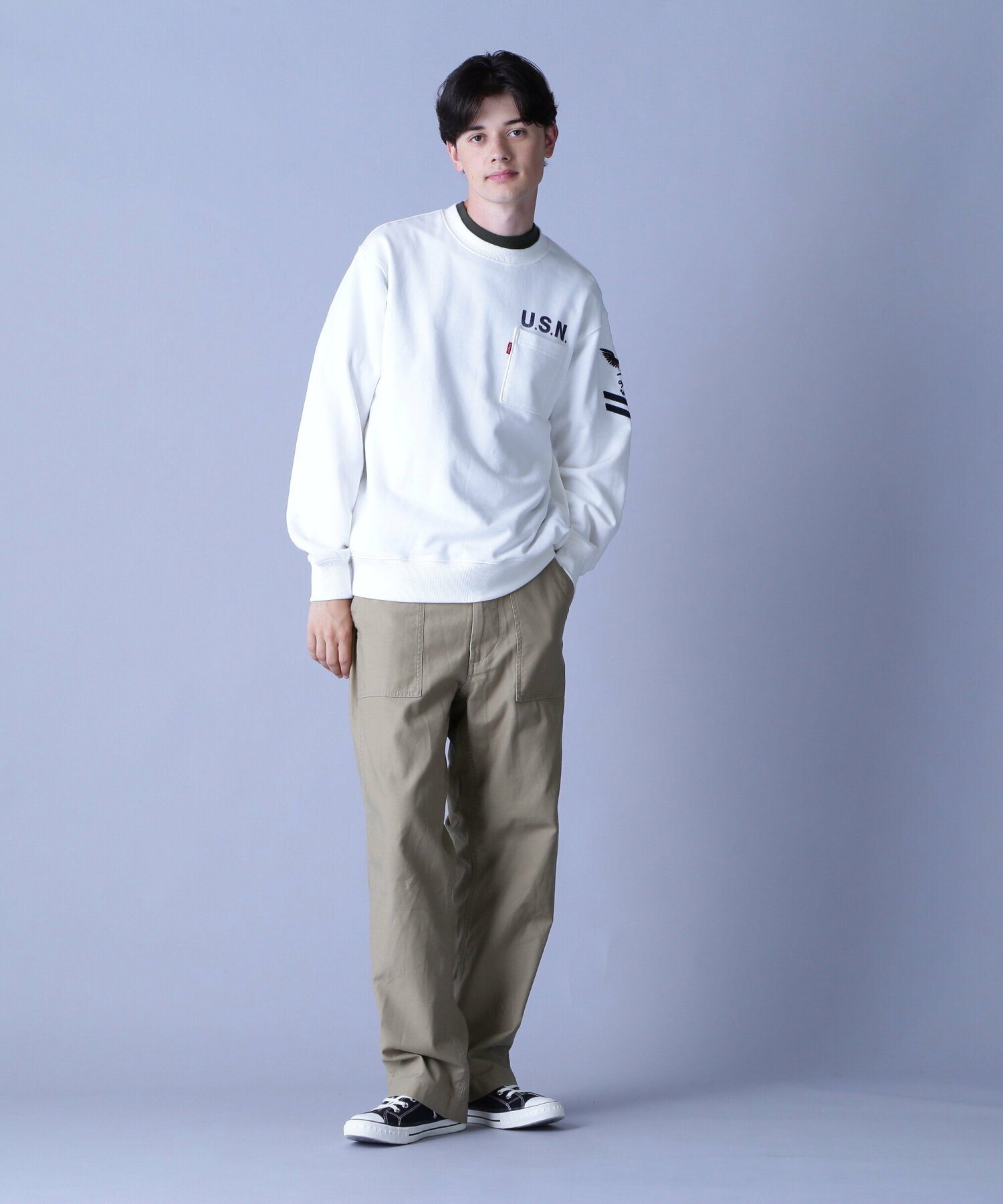 NAVAL CREWNECK SWEAT / ネイバル クルーネック スウェット / AVIREX / アヴィレックス